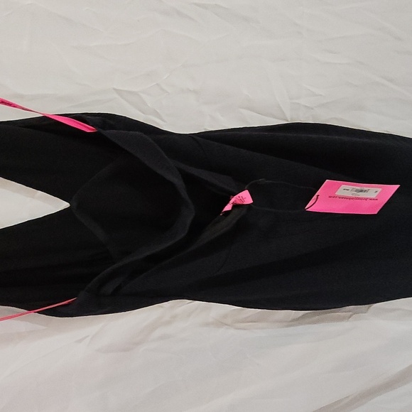 BETSEY JOHNSON BLACK BETSEY JOHNSON ANGELINA MIDI HALTER DRESS - Picture 3 of 5